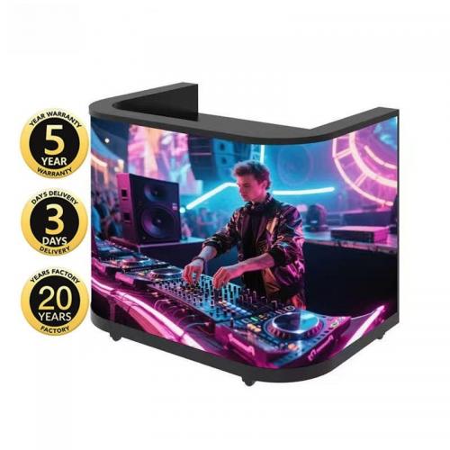 P1.86 P2 P2.5 Customizable Shaped LED DJ Booth LED Screen LED Display Front Desk for Music Festival Club Bar Nightclub